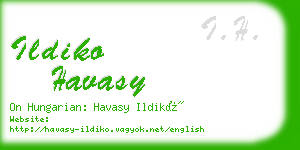 ildiko havasy business card